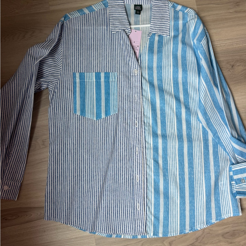 Wild Fable Blue and White Striped Button Down Shirt
